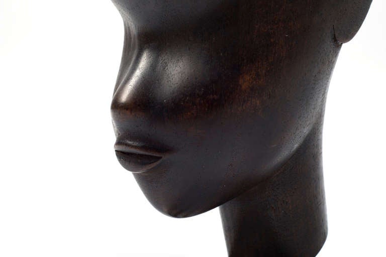 Art Deco Werkstatte Hagenauer Wien, Bust of African Woman, 1940s Documented