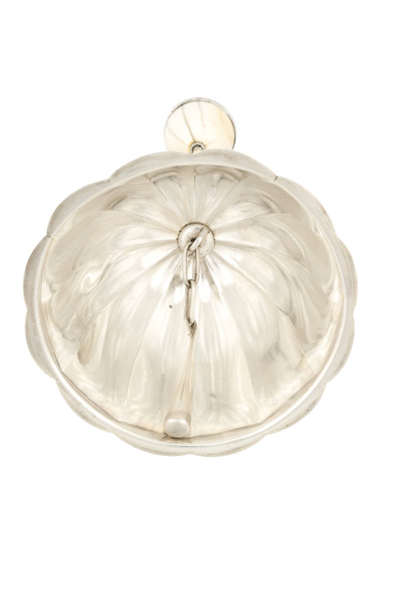 Dinner Bell Josef Hoffmann Wiener Werkstatte Silver 1913 In Good Condition In Vienna, AT
