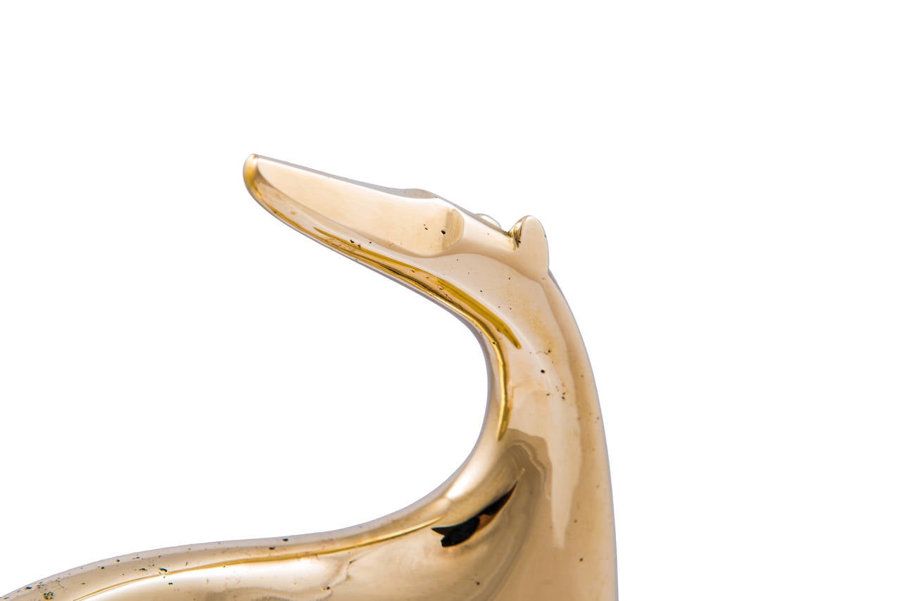 Werkstätte Hagenauer Greyhound Brass Figurine, circa 1950 In Excellent Condition In Vienna, AT