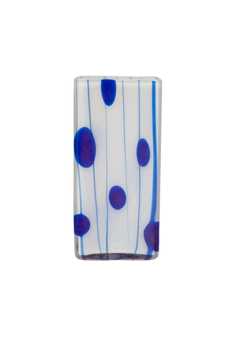 Loetz Glass Vase by Koloman Moser Leopold Bauer in Streifen und Flecken