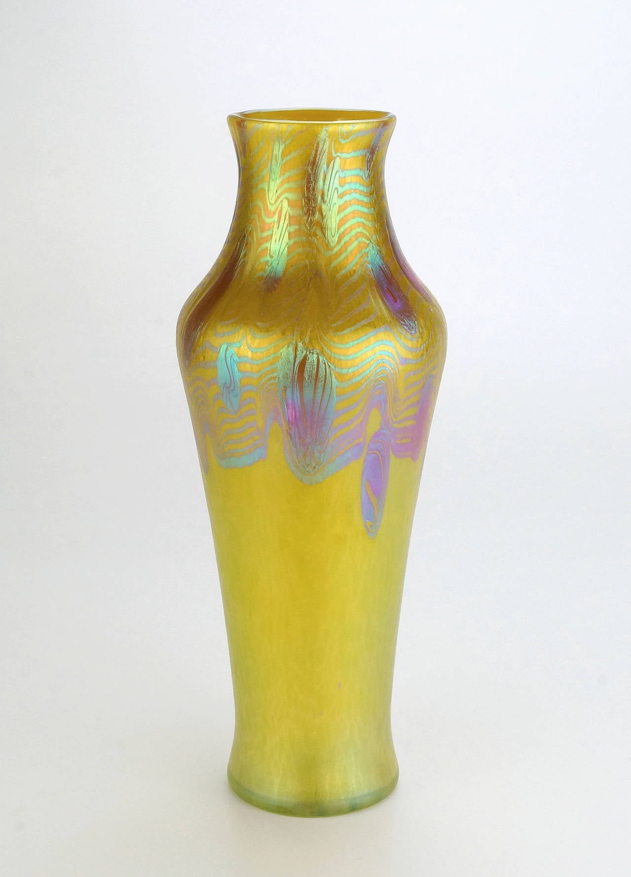 Early 20th Century Loetz Yellow Vase with 