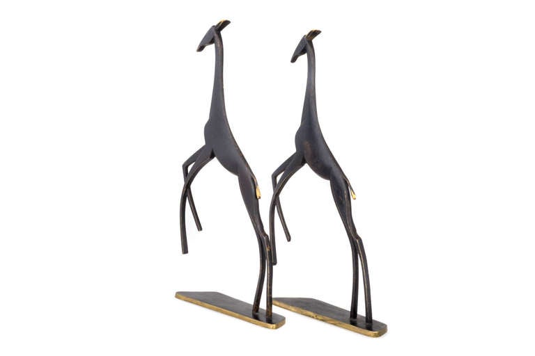 Austrian Lovely Werkstatte Hagenauer Giraffes ca. 1950 Marked