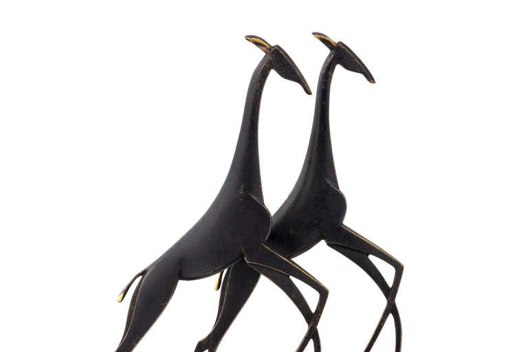 Mid-20th Century Lovely Werkstatte Hagenauer Giraffes ca. 1950 Marked
