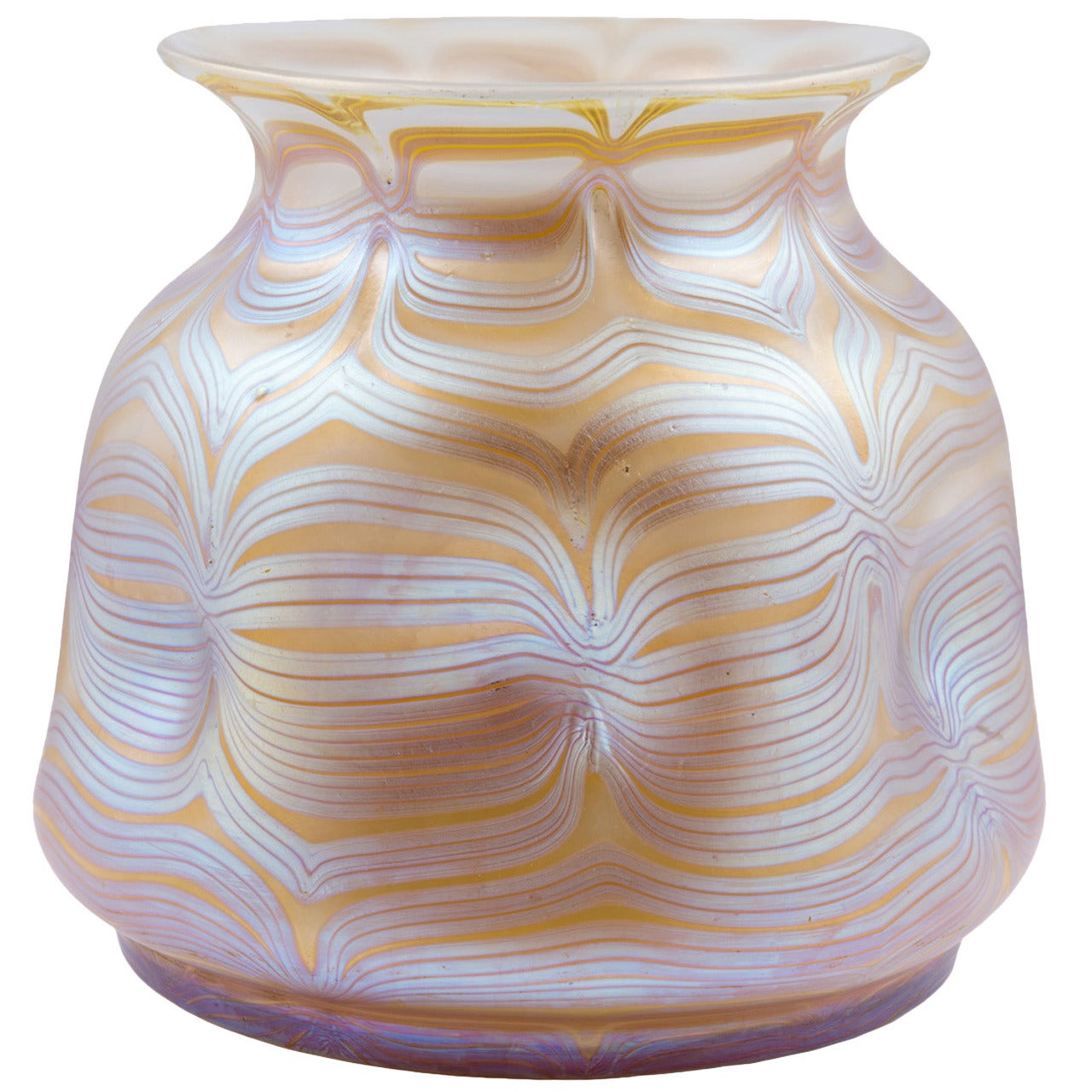 Loetz Signed Early Monumental Vase, Phenomen Gre 85/3780