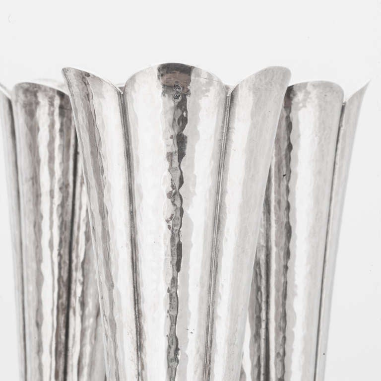 Austrian Josef Hoffmann Wiener Werkstatte Silver Candelabrum Documented For Sale