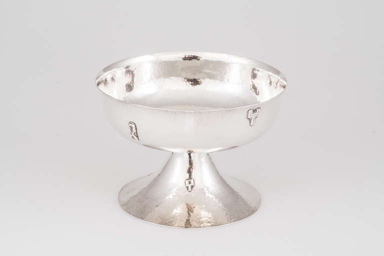 The centerpieces made by the Wiener Werkstatte were one of the most popular objects and the flagship of the enterprise. Many designs were made by the famous Viennese architect Josef Hoffmann, also this particular design shows many typical style