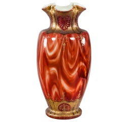 Early Loetz Vase Red Carneol Semi-Precious Stone Appearance ca. 1890 11