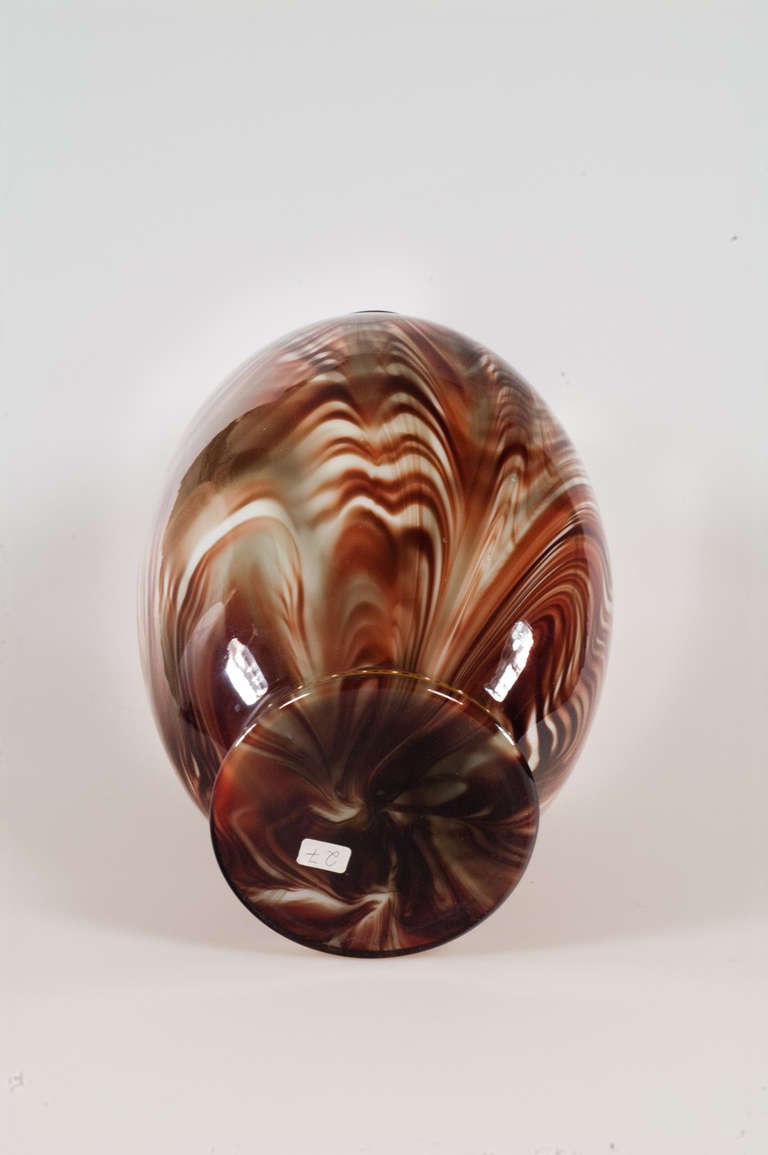 Austrian Early Loetz Vase Brown Onyx Semi-Precious Stone Appearance ca. 1890