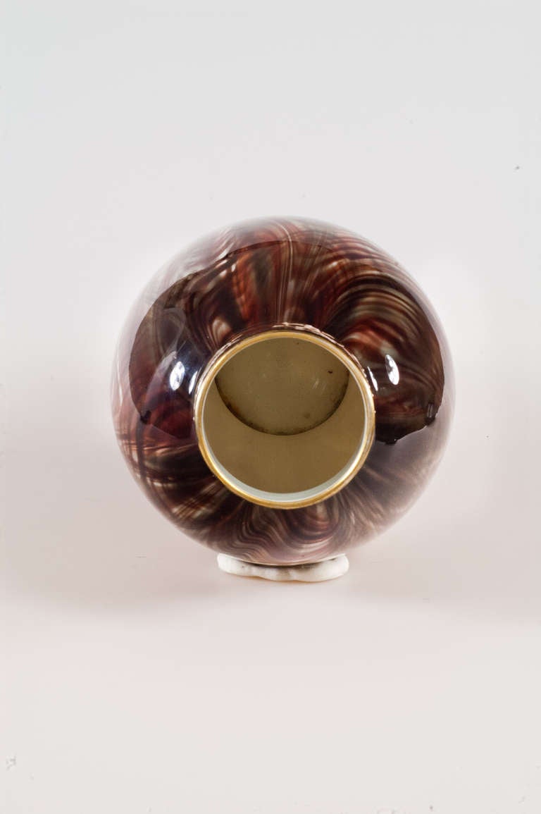 Early Loetz Vase Brown Onyx Semi-Precious Stone Appearance ca. 1890 In Excellent Condition In Vienna, AT