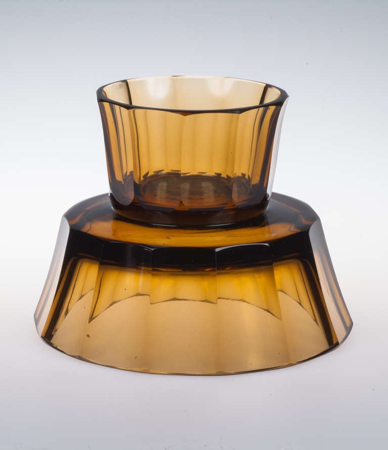 Josef Hoffmann Wiener Werkstatte Glass Centerpiece Documented In Good Condition For Sale In Vienna, AT