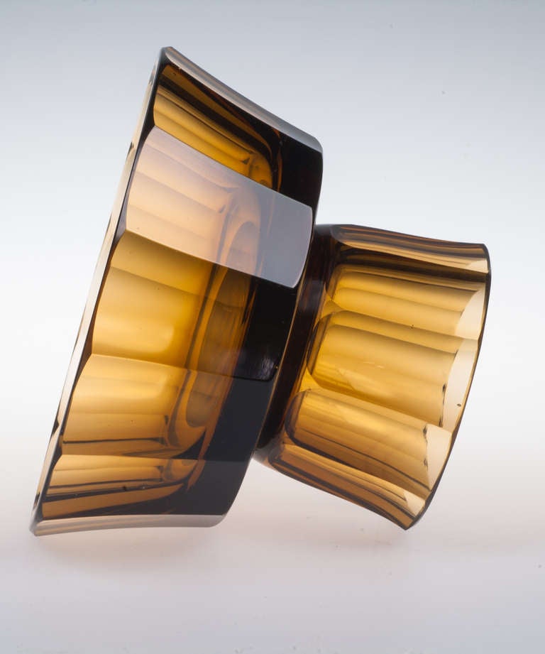 20th Century Josef Hoffmann Wiener Werkstatte Glass Centerpiece Documented For Sale