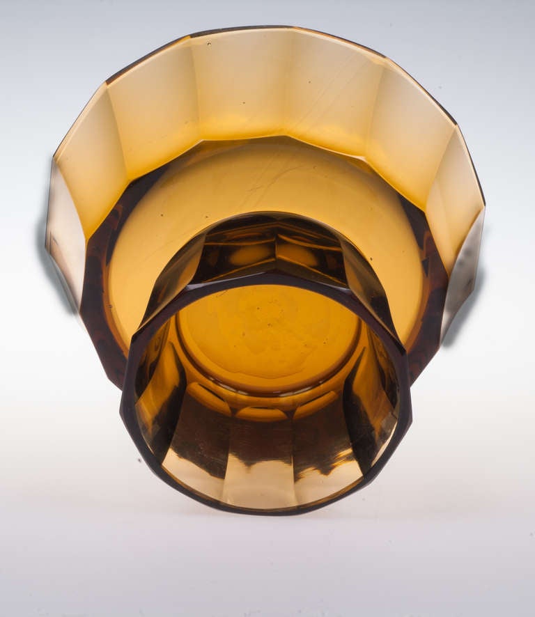 Blown Glass Josef Hoffmann Wiener Werkstatte Glass Centerpiece Documented For Sale