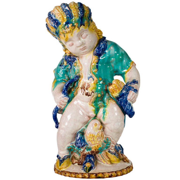 Michael Powolny Native American Putto by Sommerhuber-Steyr, circa 1925 1