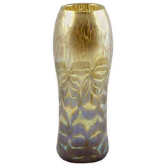 Gorgeous Loetz Vase with Golden Maximia Decor, ca. 1906