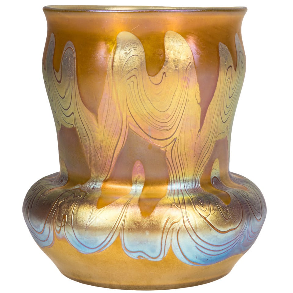 Loetz-Vase Phen. Gre 7773 Seltene gekreuzte Pfeil-Signatur Bakalowits, um 1899