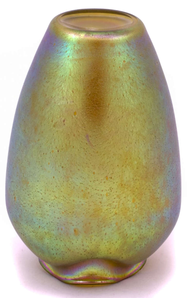 Goldene Loetz Vase Candia Silberiris Farbenfroh, um 1901 (Österreichisch)