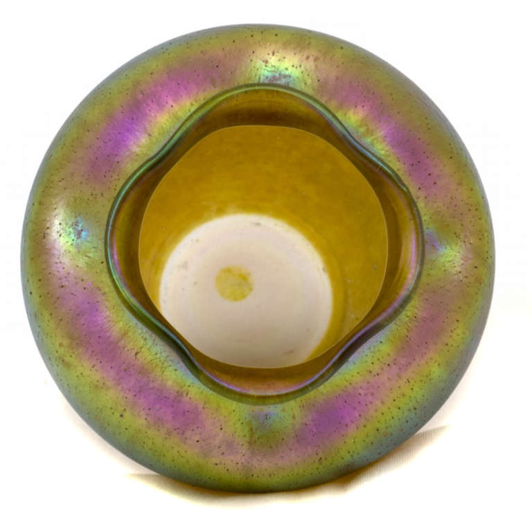 Goldene Loetz Vase Candia Silberiris Farbenfroh, um 1901 (20. Jahrhundert)