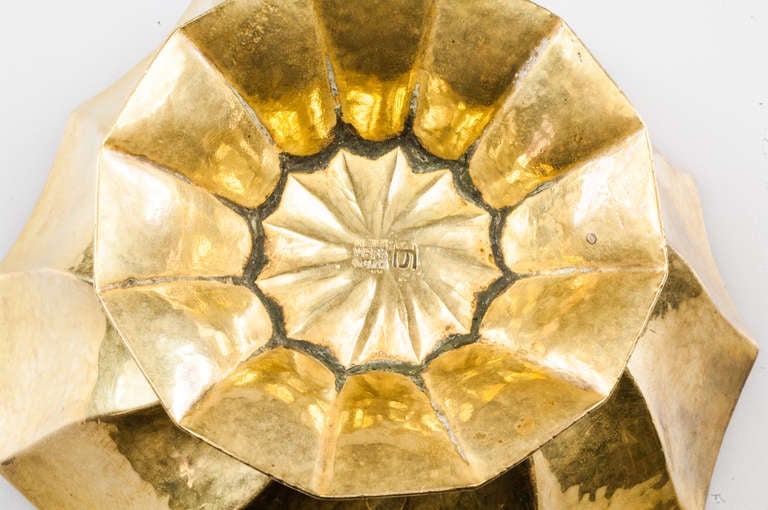 Documented Gold Gilded Brass Ashtray Josef Hoffmann Wiener Werkstätte circa 1923 4