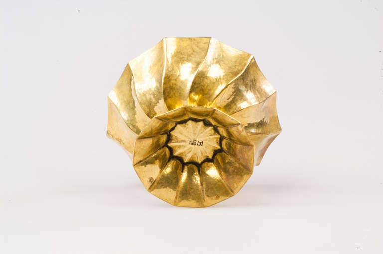 Documented Gold Gilded Brass Ashtray Josef Hoffmann Wiener Werkstätte circa 1923 2