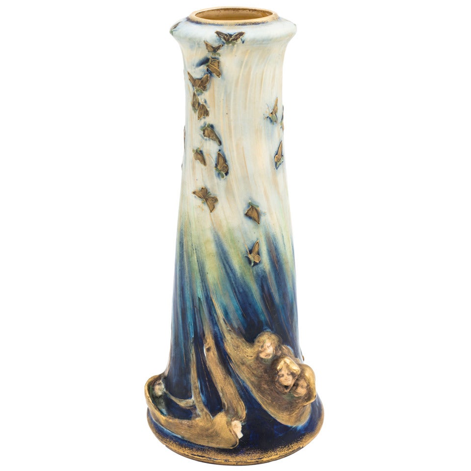Vase "Frühlingswinde“ Amphora Nornen-Serie by Eduard Stellmacher, 1901-1902