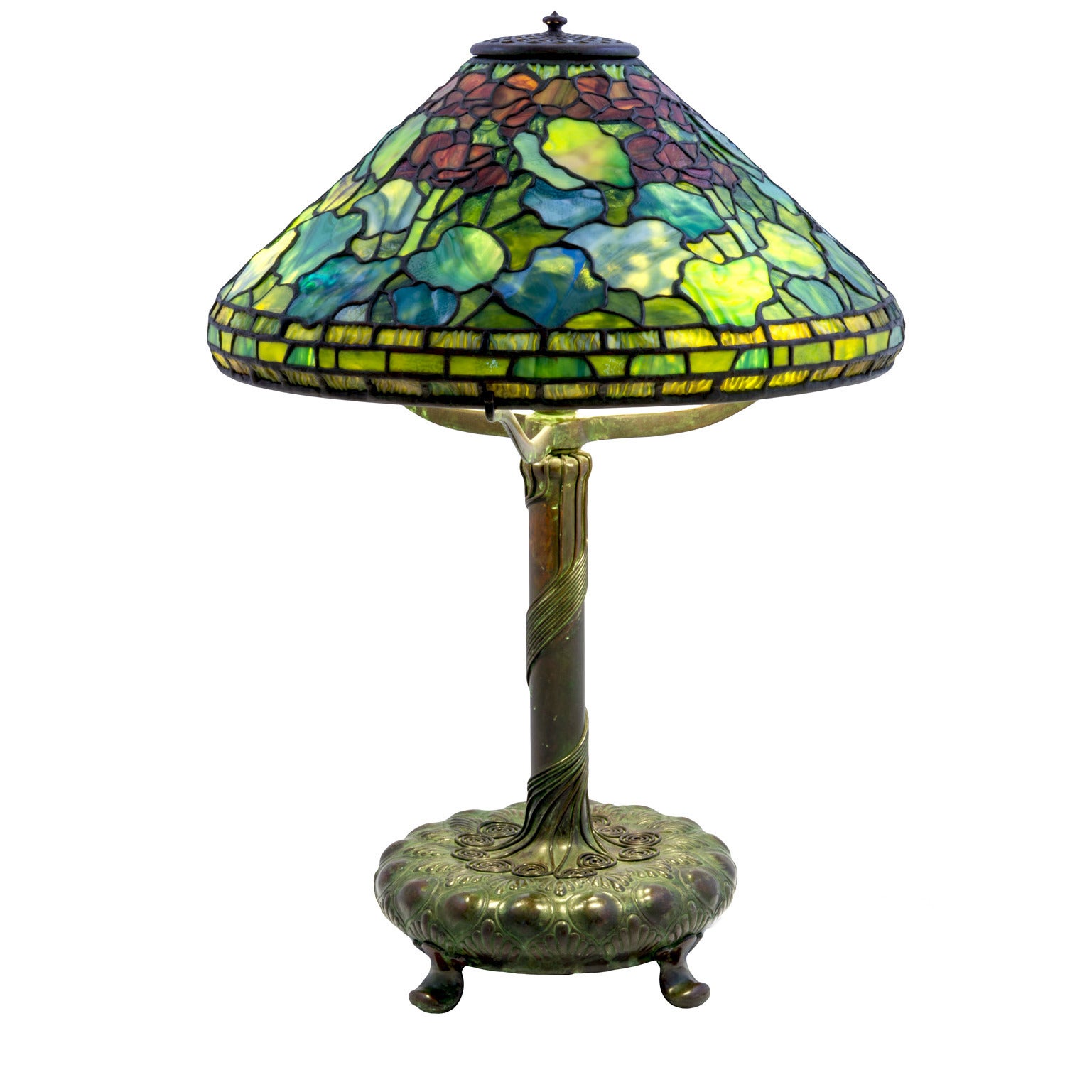 Louis Comfort Tiffany, Tiffany Studios New York, Lampe „Geranium“, Lampe „Geranium“, 1906-1910