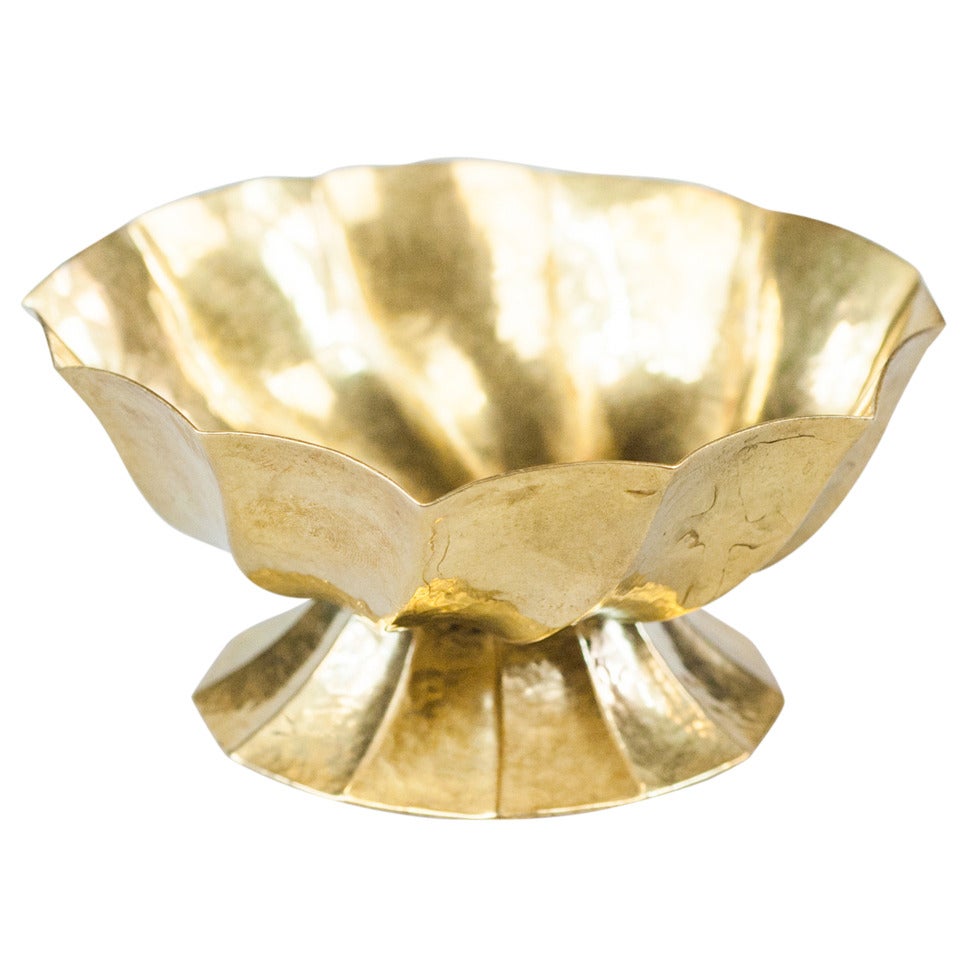 Documented Gold Gilded Brass Ashtray Josef Hoffmann Wiener Werkstätte circa 1923