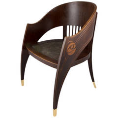 Chaise de Joseph Urban pour le Hagenbund 1901, Glaspalast de Munich, Sezession de Vienne