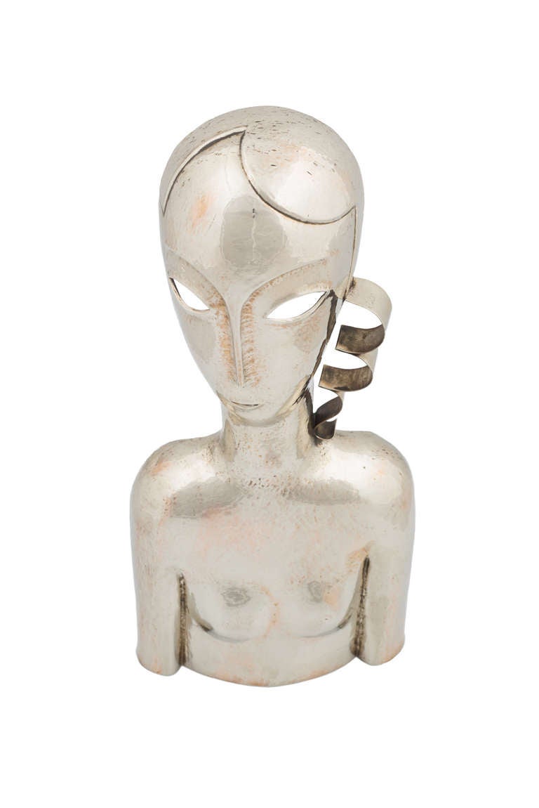 Austrian Franz Hagenauer Brass Figurine Depicting Actress Tala Birell