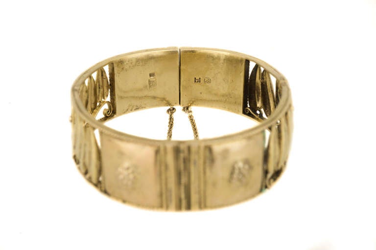 Josef Hoffmann Gold Plated Silver Bracelet In Excellent Condition In Vienna, AT