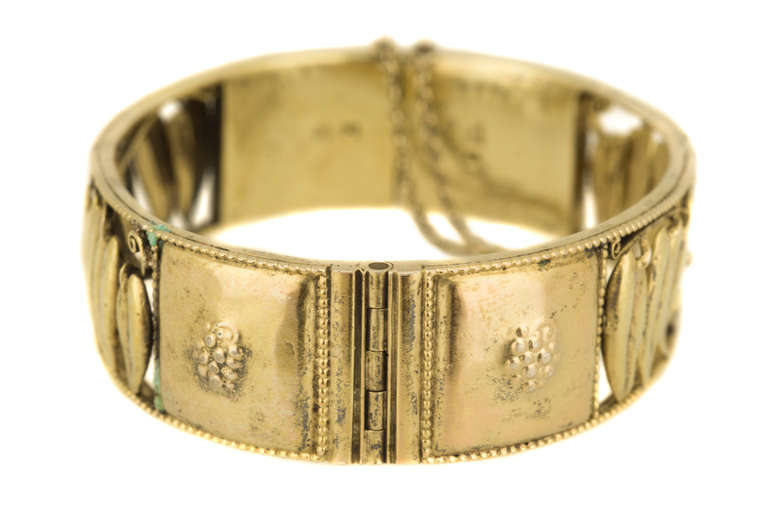20th Century Josef Hoffmann Gold Plated Silver Bracelet