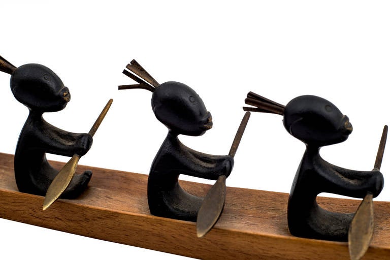 Austrian Werkstatte Hagenauer Rowboat with African Children