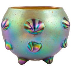 Rare Loetz Vase Leonidas Decoration ca. 1904 Wiener Werkstatte
