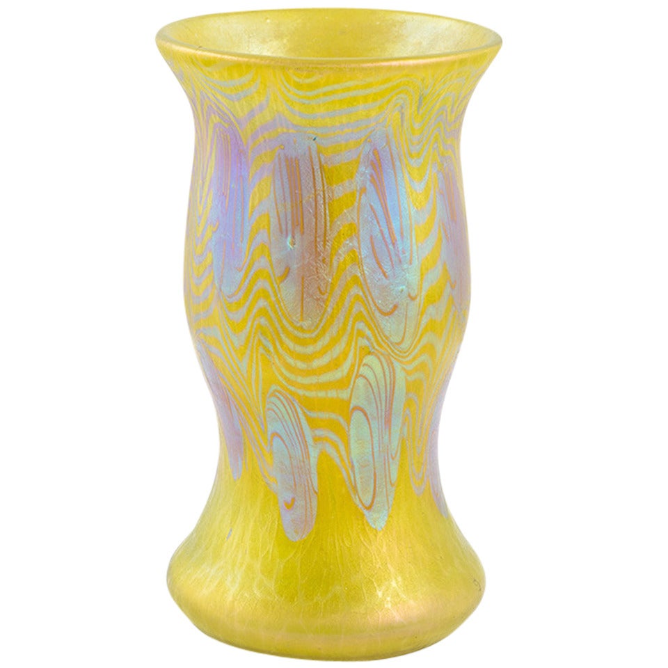 Loetz Vase Phenomenon Gre 3/430 Gelb 1903 For Sale