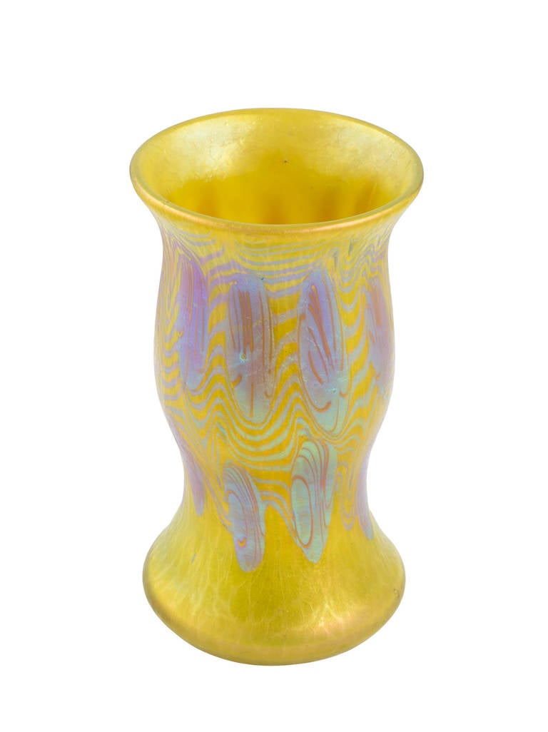 20th Century Loetz Vase Phenomenon Gre 3/430 Gelb 1903 For Sale