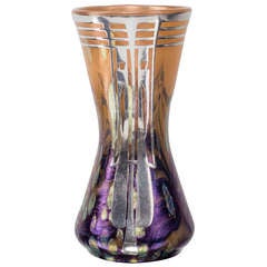 Loetz Cytisus Silver Overla Austrian Secessionist Glass Vase ca. 1902