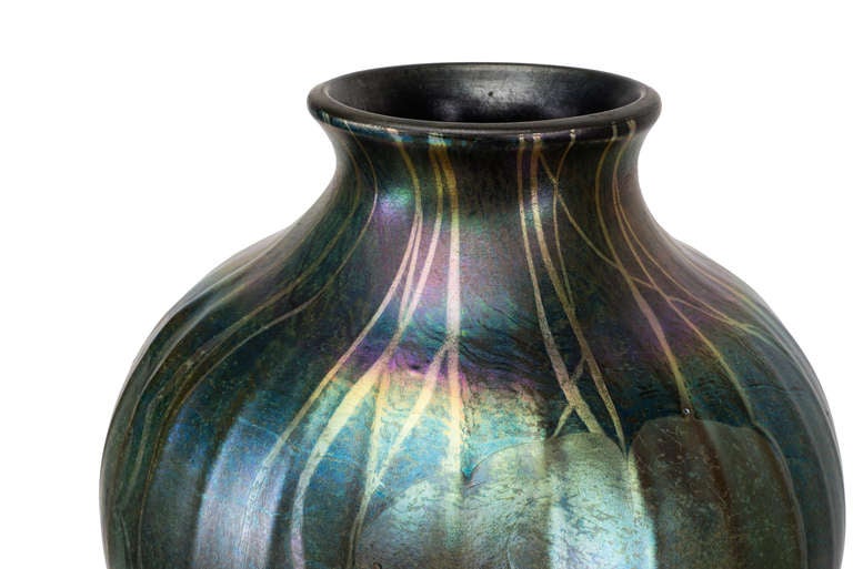 Monumental Tiffany Favrile Decorated Art Glass Vase, circa 1900 In Excellent Condition In Vienna, AT