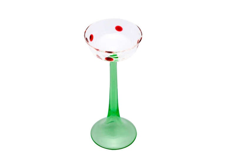 Jugendstil Liqueur Glass Koloman Moser Meyr's Neffe ca. 1900 Rare Design