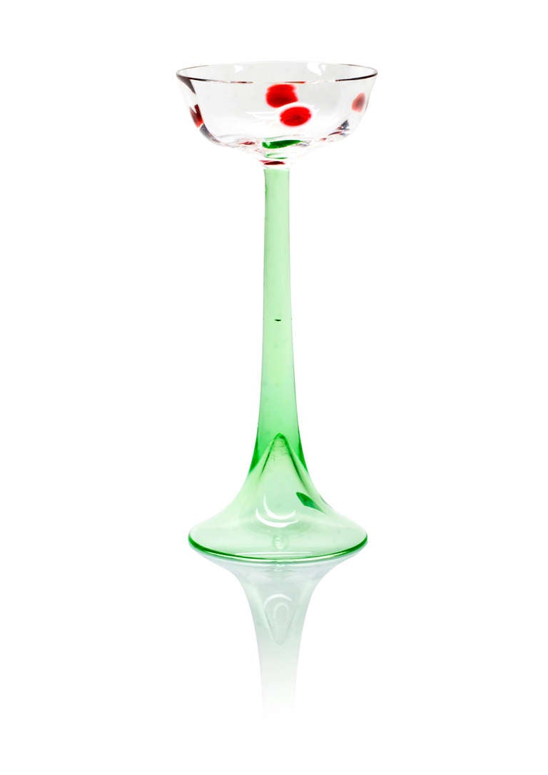 Liqueur Glass Koloman Moser Meyr's Neffe ca. 1900 Rare Design In Excellent Condition In Vienna, AT
