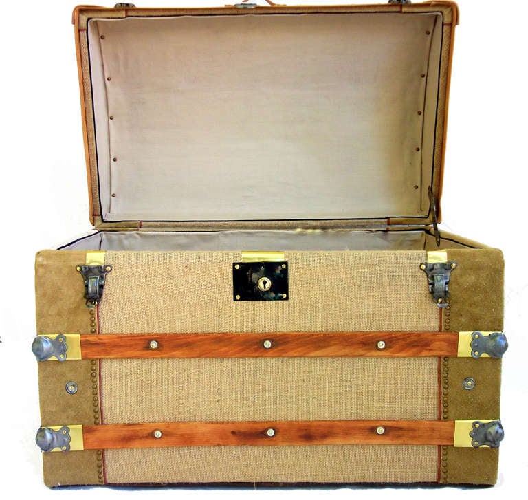Antique Steamer Trunk Round Top