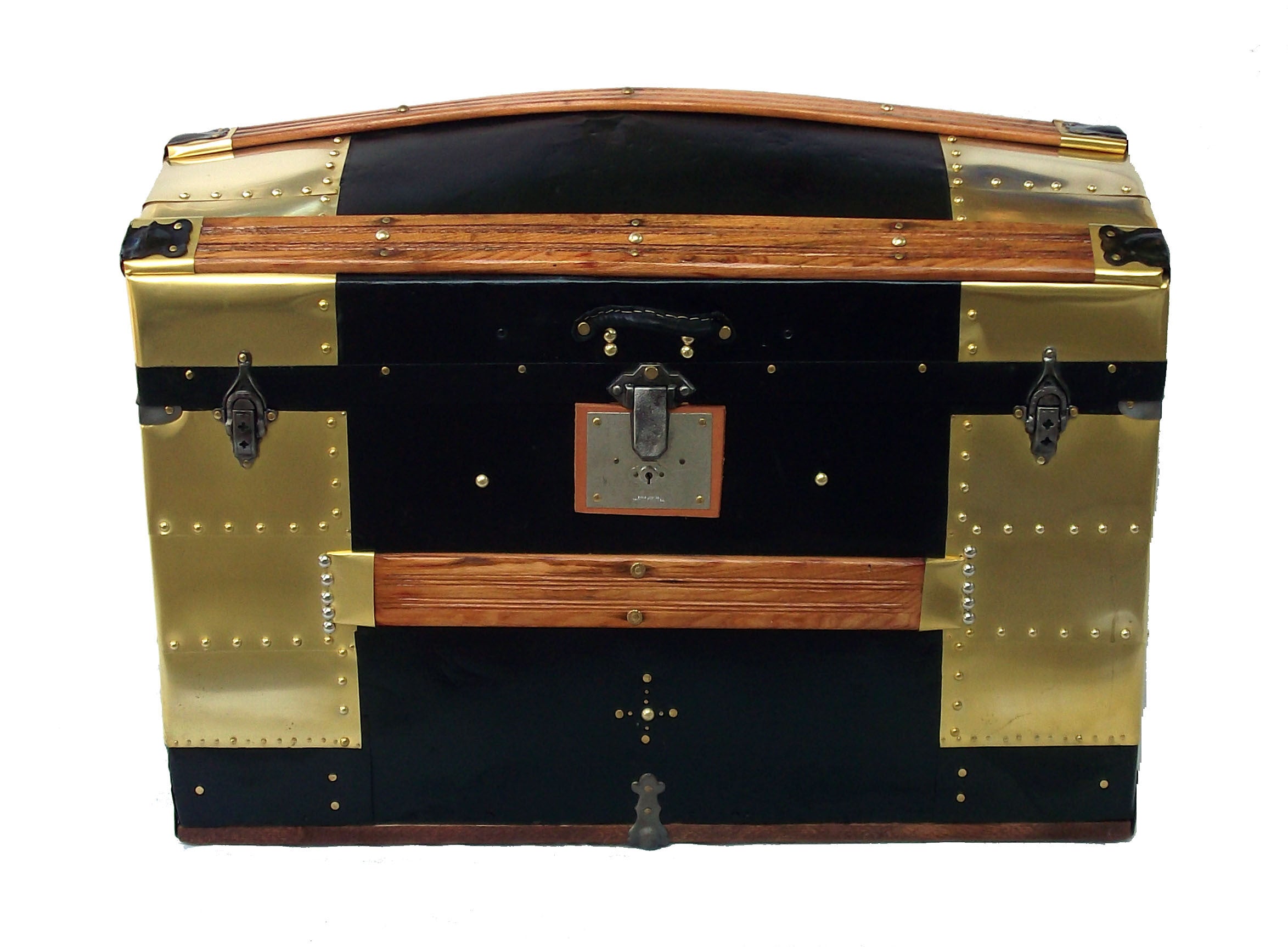 Antique Trunk Camel Back Dome Top For Sale