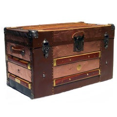 Antique Trunk in Pressed Tin