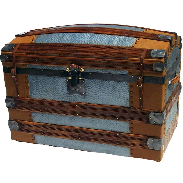 Antique Camelback Trunk For Sale at 1stDibs