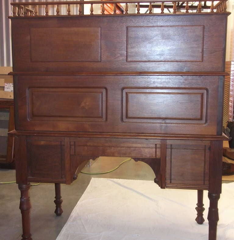 19th Century Roll Top (Tambour) with Top Gallery For Sale