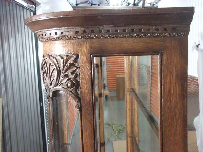 20th Century Serpentine Glass Front Display Cabinet For Sale