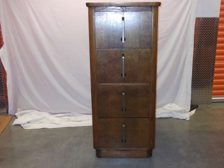Abbess Custom Oak File Cabinet