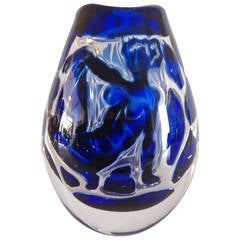 Edvin Öhrström Ariel Glass Vase, circa 1958 Orrefors