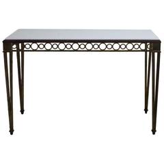 Paul M. Jones Console Table in Bronze and Marble