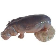 Artist Signed Royal Copenhagen Hippo