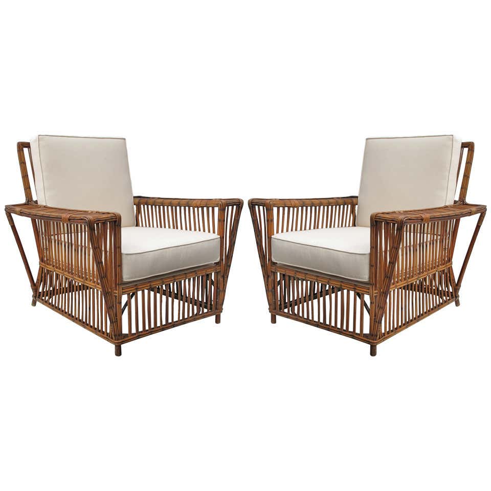 Pair of Reed Chairs at 1stDibs