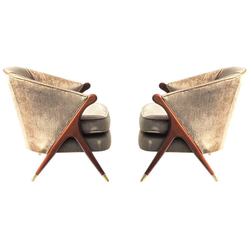 Pair of Karpen Lounge Chairs